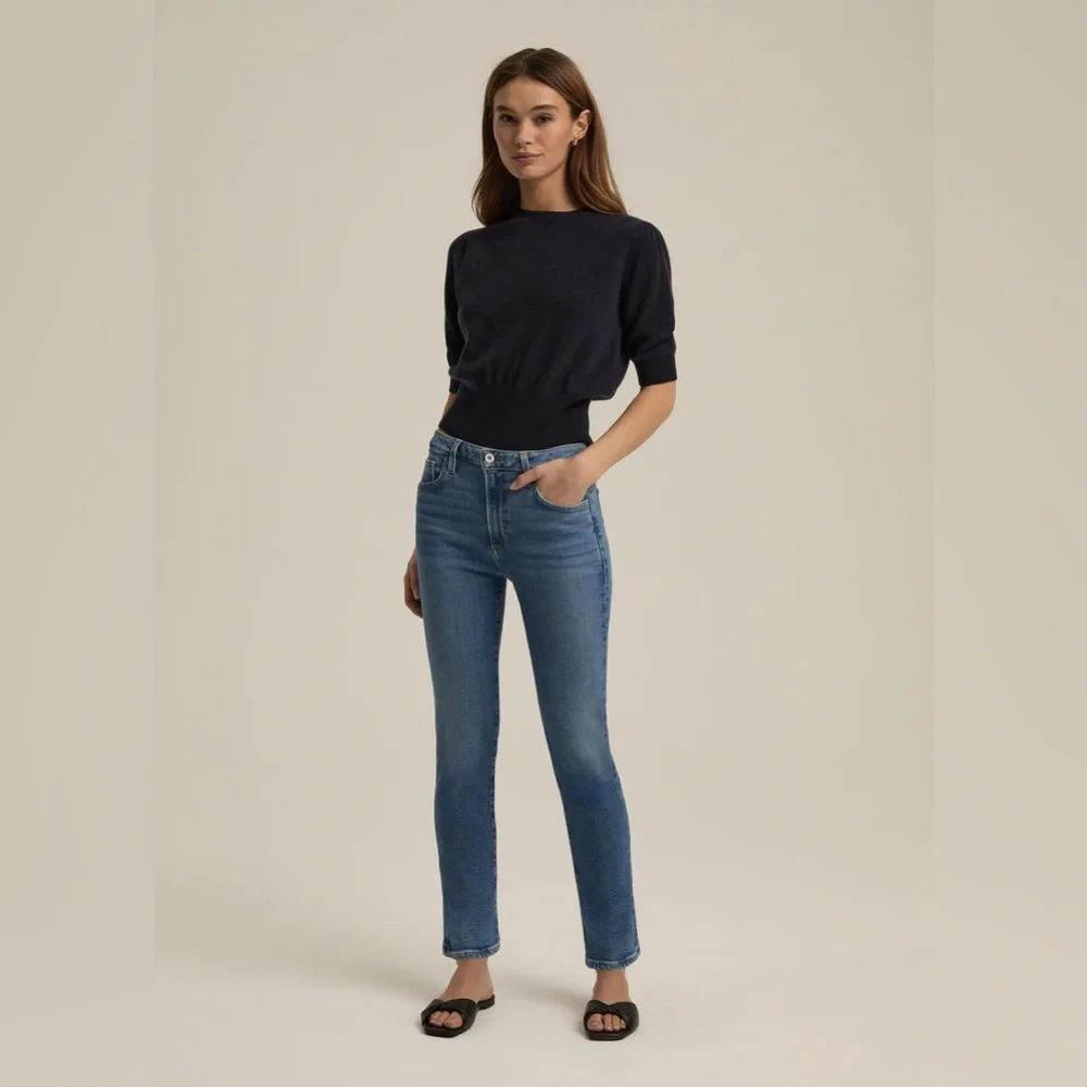 FAVORITE DAUGHTER Jeans High Rise Slim Straight Denim Size 25 NWT $198 MSRP NEW - Picture 5 of 17